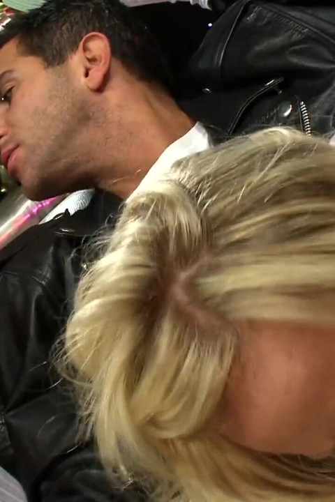 Busty girls tag team bad boy cock
