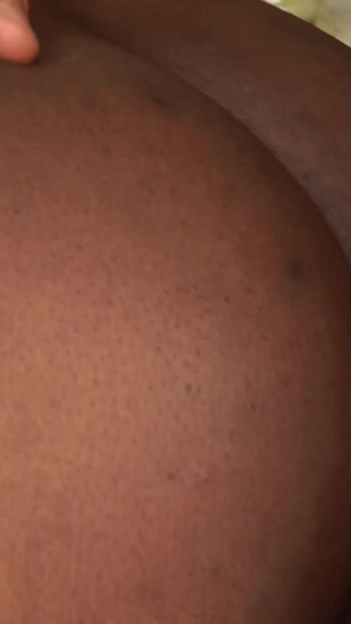 Horny black slut moans while fucking with a white dude | Clip 3