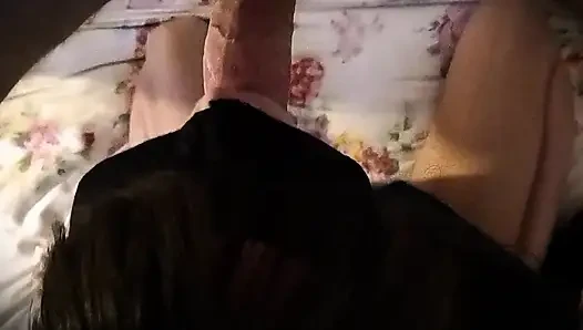 Hard deepthroat learning for this whore - She sucked the last drop of my cum
