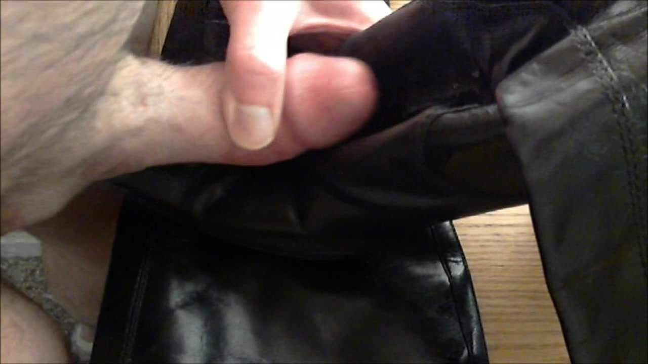 Leather Boots Heels Cum Explosion
