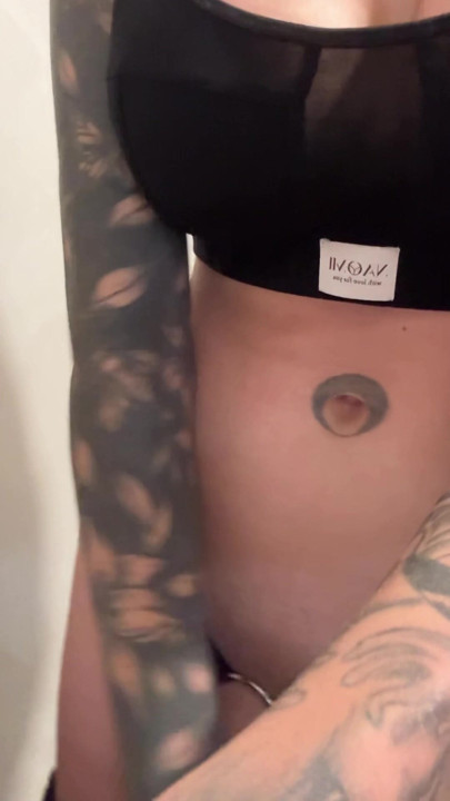 Cock play with a leather cage