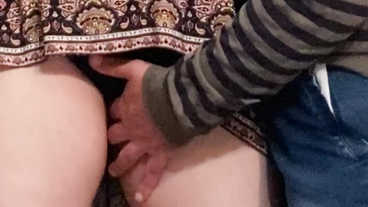 Perv Stepdad Rubbing Her Pussy in Subway