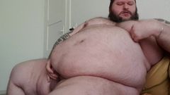 Fat obese superchubby soc jerking - with handsfree cumshot