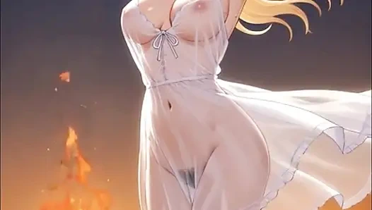 Campfire Cutie by the Beach - Seductive Electric Guitar instrumental music video for relaxing or background music