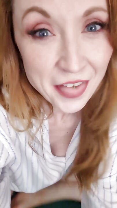 Horny Cougar MILF Video Phone Sex Challenge: While Boyfriend's in the Shower