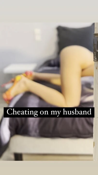 My slutty wife Lety Howl is cheating on me with a stranger so I look at her but then I'll apologize for catching her.