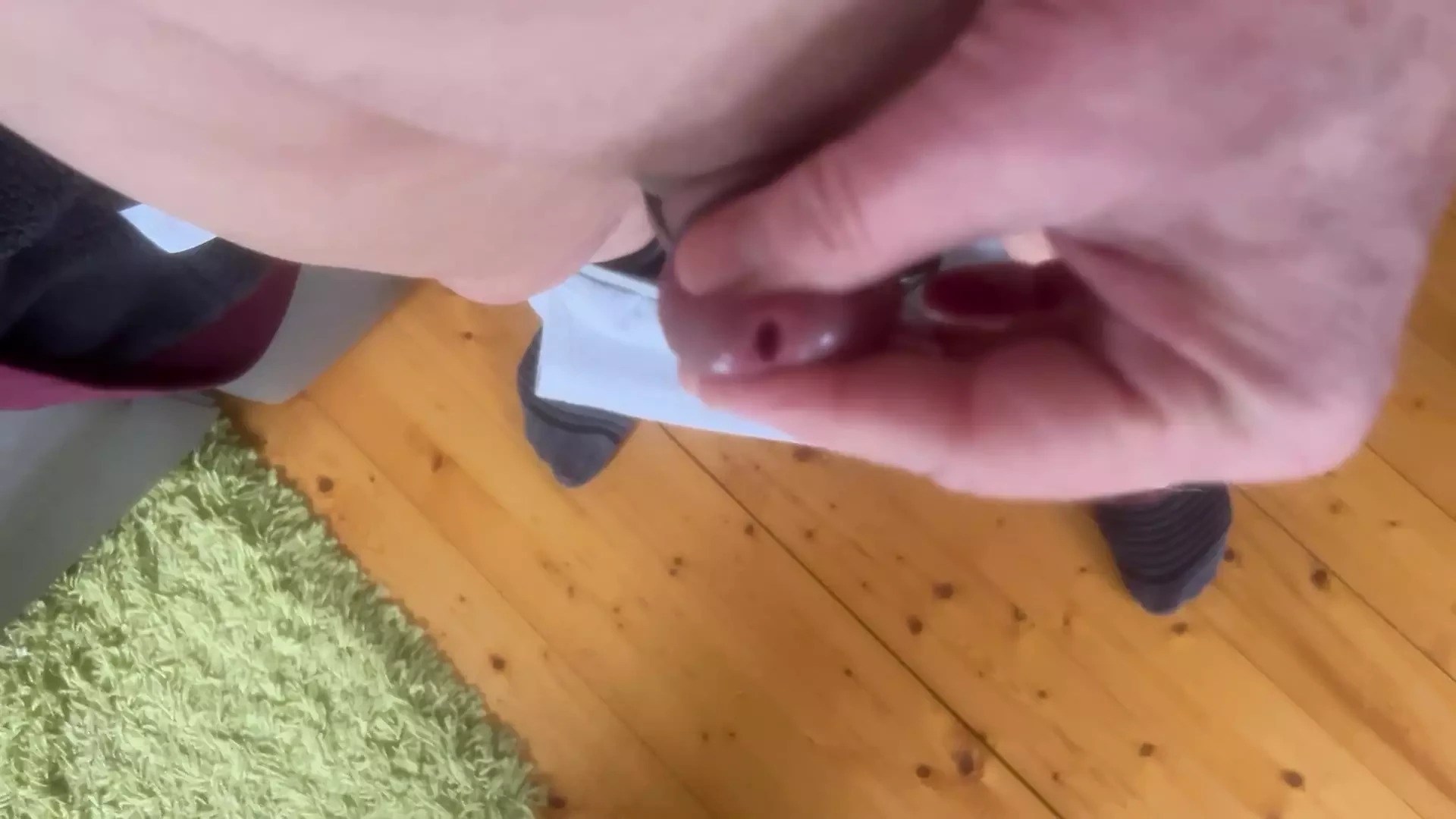 Small cock with egg vibrator