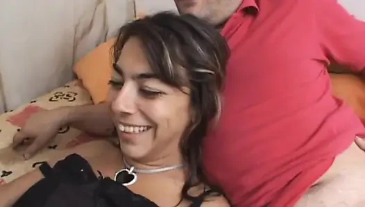 Brunette milf ass fucked by two guys