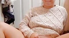 I fucked myself for my 69f mistress as she demanded in her sweater till I came