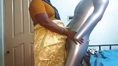 Lucky dolly plays with Indian bbw