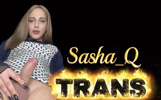 Petite Trans Girl Sasha_q Brings Herself to Orgasm