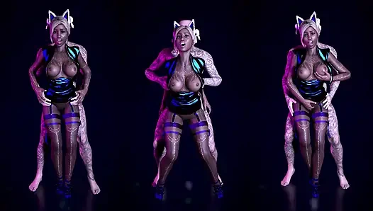 Hot Mulatto Babe Gets Fucked by Big White Cock at Nightclub