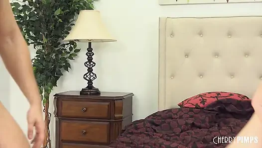Petite Dallas Black strips down, letting Jay eat and fuck her pussy hard while she cums