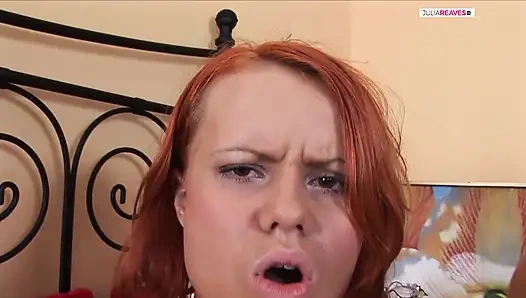 Anal in my red haired girlfriend; There's she moaning loudly
