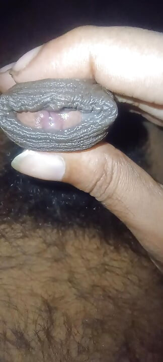 Grande negro grueso top duro polla pajeando precum frotando fuerte gemidos