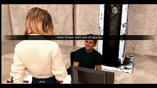 The office wife #2 Simon keeps looking up Stacy's skirt.