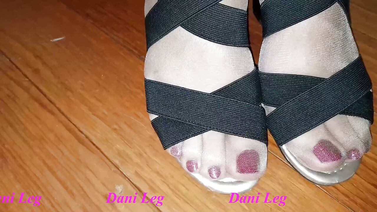 Dani Leg Big Load on Tan Pantyhose