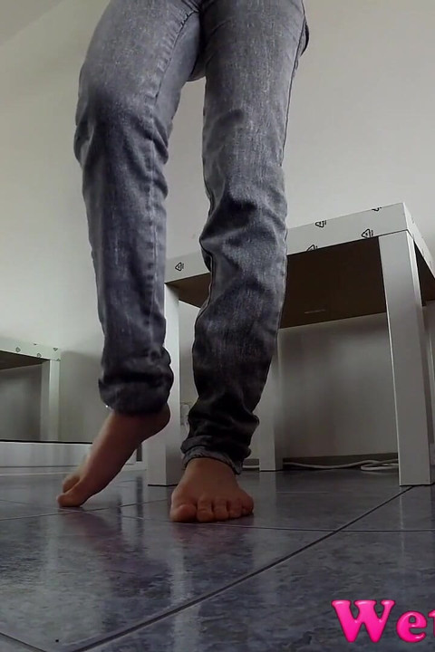 Maya Wetting Her Jeans for the First Time, Pissing on the Balcony, Drink an Wetting Her Jeans Really Well