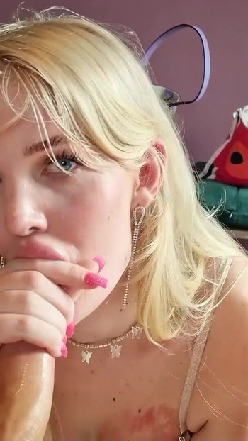 Stunning moment from "Real German Bitch give POV Amateur Blowjob and Swallow his Sperm"