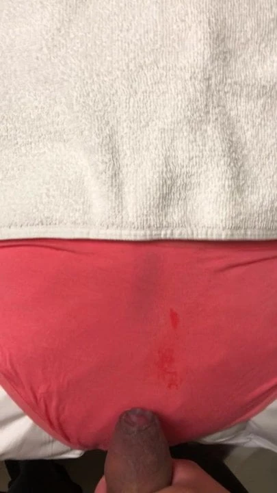 cum on red panties
