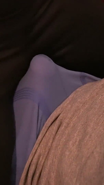 SOCKJOB, he cream his boxers for my footjob, the shiny leggings helped lol | Clip 1