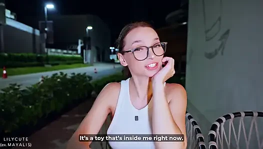 Looks Like We Got Caught - Fucked Her to Squirt on the First Date in a Public Toilet