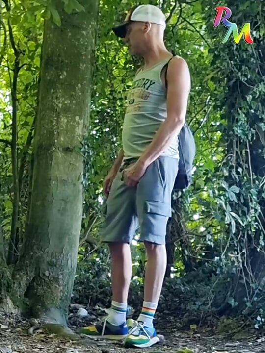 Cruising the Woods Near the Motorway Junction... Found a Quiet Spot to Get Naked