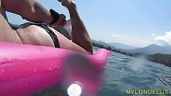 nylon ripping on the sea bed in public beach