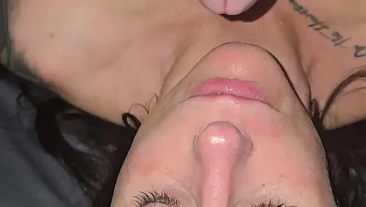 Milf finger fucks herself before receiving a massive facial