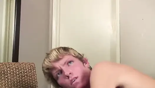 Handsome twink gets fucked from behind