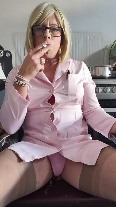 Holly has a smoke break