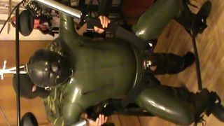 Green and green - swinged rubberslave