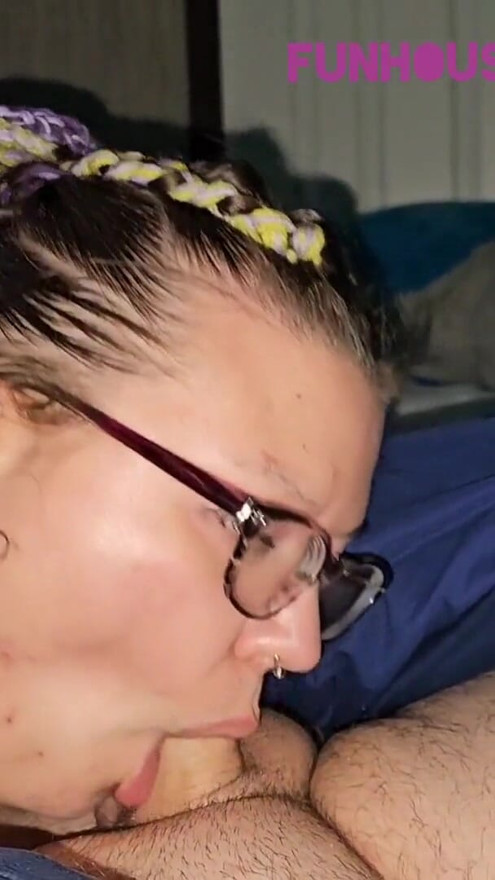 Blowjob after work drain his balls and swallow all his load | Clip 1
