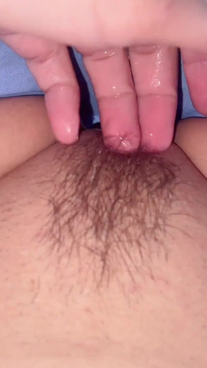 I'm caressing my hairy pussy and showing how wet my panties are. | Clip 1