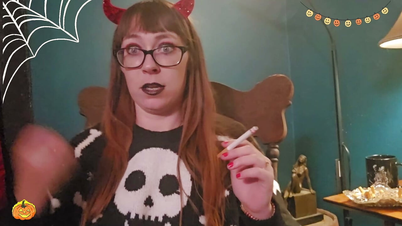 Wishing you Happy Halloween as I smoke in a sweater