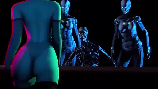 Horny Yorha 2B Robot Orgy