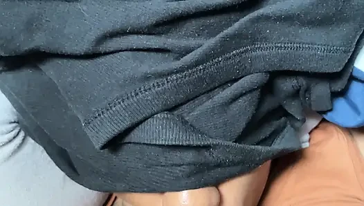 I left her mouth full of my hot and sweet milk and her soft tits