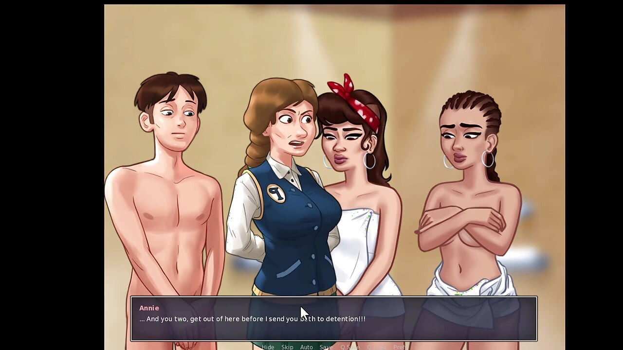 בסאגת הקיץ, היא נתנה לו עבודת יד במקלחת וניקתה אותו.