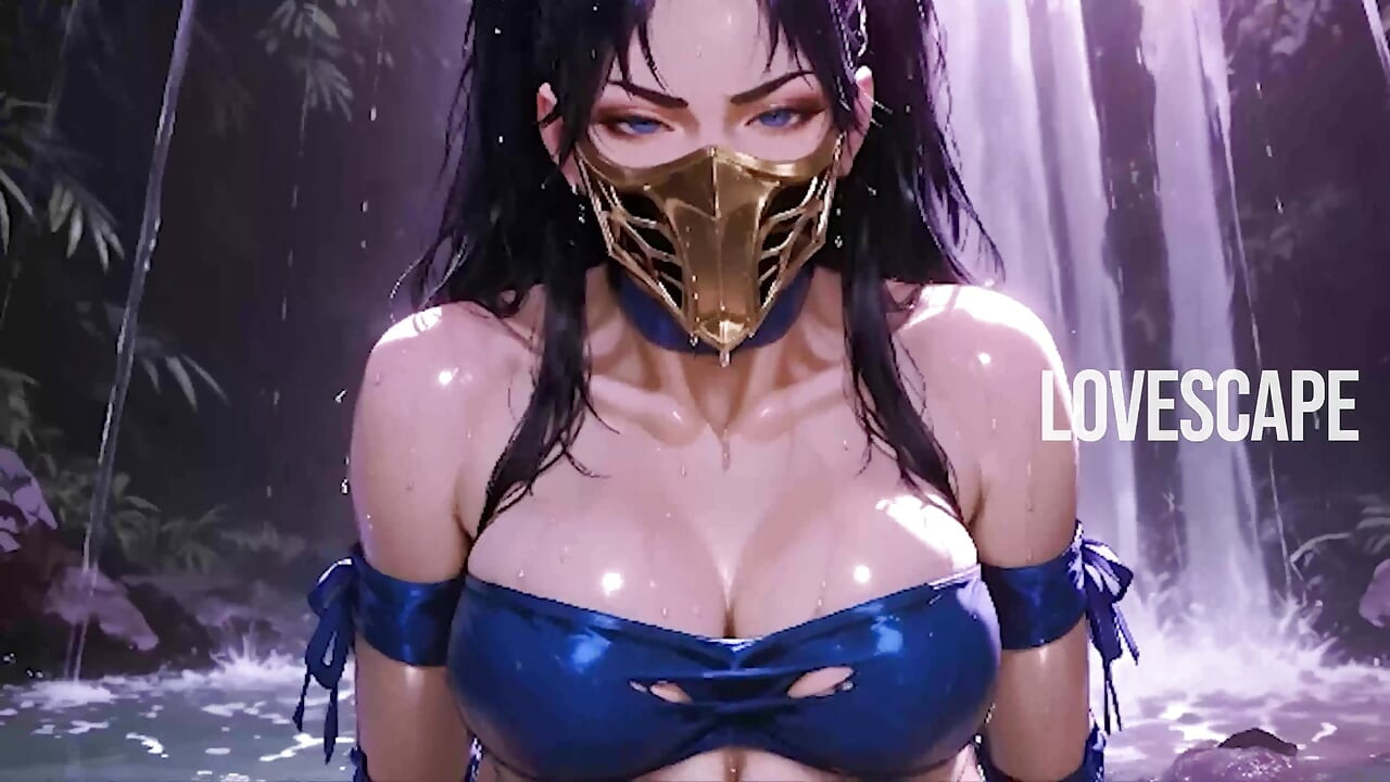 Kitana Mortal Kombat Solo: Οργασμοί που ουρλιάζουν + έντονο γαμήσι