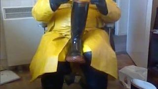 Yellow oilskin wank.