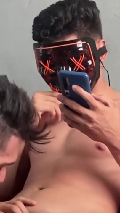 Jaw-dropping moment from "Straight buddy get sucked while watch porn"