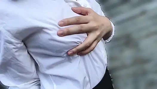 Part 4 [Braless Vlog] Making her climax with just her mouth. Vol.2