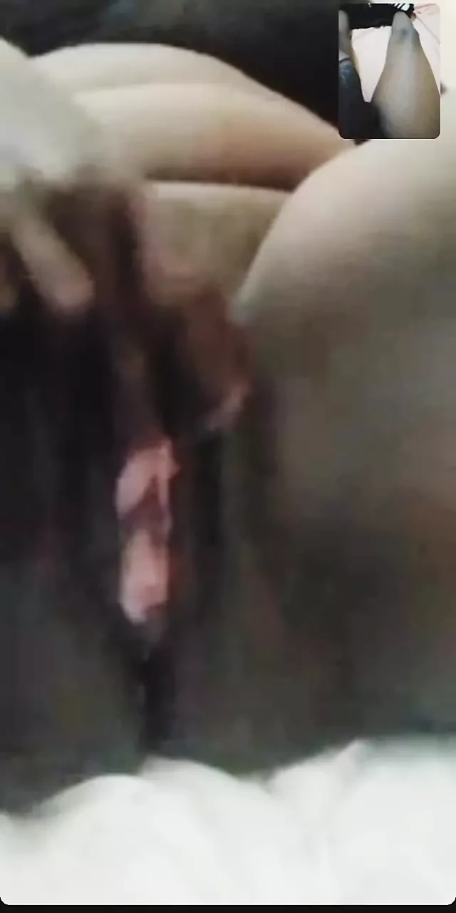 Fingering and Rubbing Clitoris on Video Call Wet Pussy Black