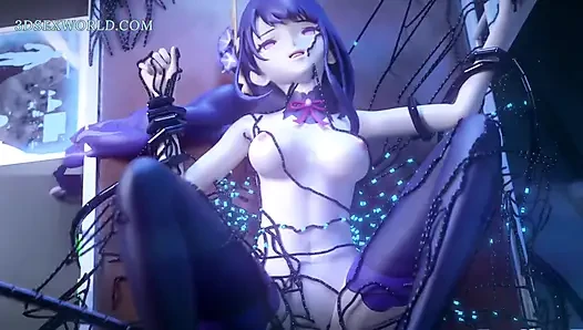BDSM-schätzchen hart von sexmaschine gefickt (Animation)