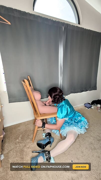 Sissy Maid Gets Her Collar Locked to Her Doll's Cock!