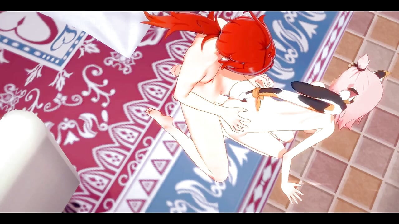 Genshin Impact Hentai - Diluc and Diona Blowjob and Fucking Doggy Style with Creampie - Japanese Asian Manga Anime Film Game Por