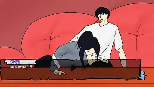Seksi büyük göğüsler ve büyük götlü bayan müşterilerini sikiyor - oyun