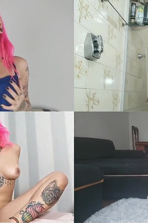 Naughty Young Woman Fooling Around When Her Parents Leave the House.