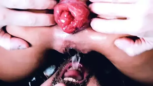 ANAL PROLAPSE PISS DRINKING HUBBY
