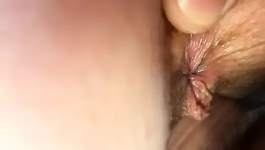 Rip my panties and fuck me hard! Close up hairy pussy fuck.